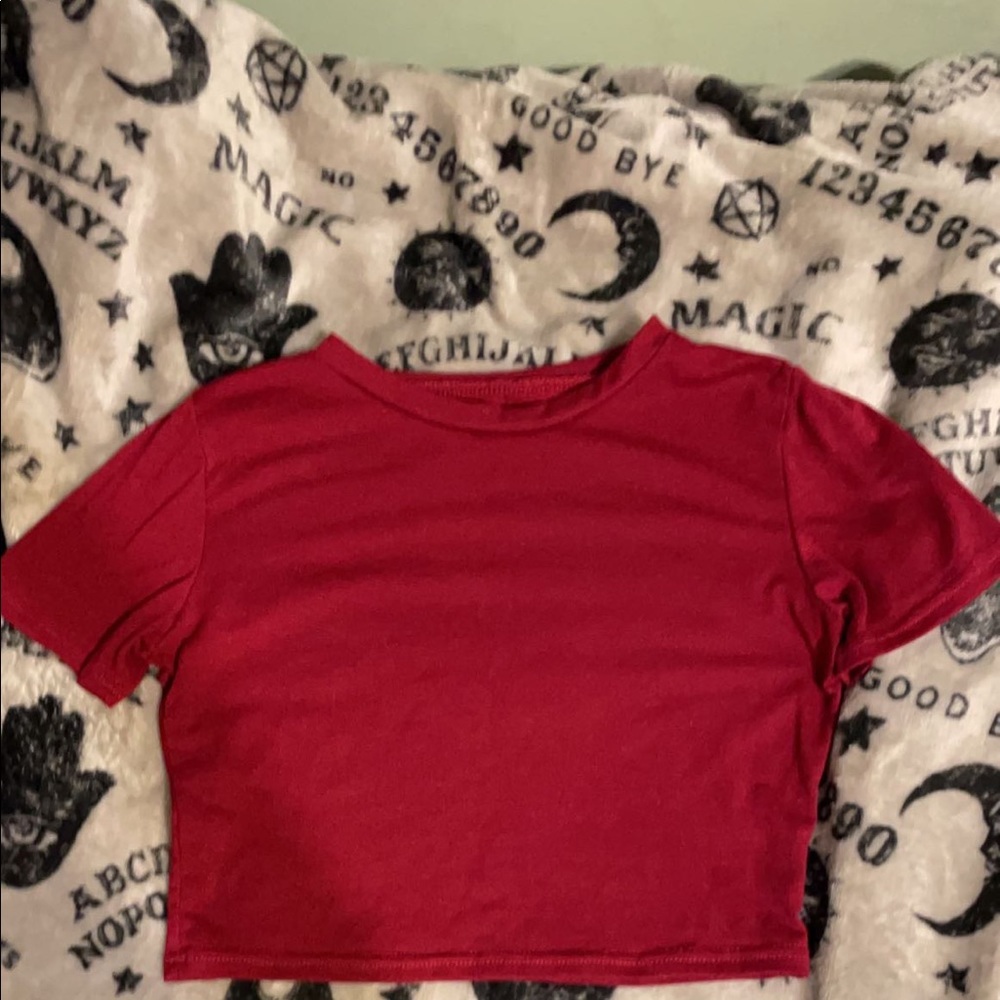Cute red crop top